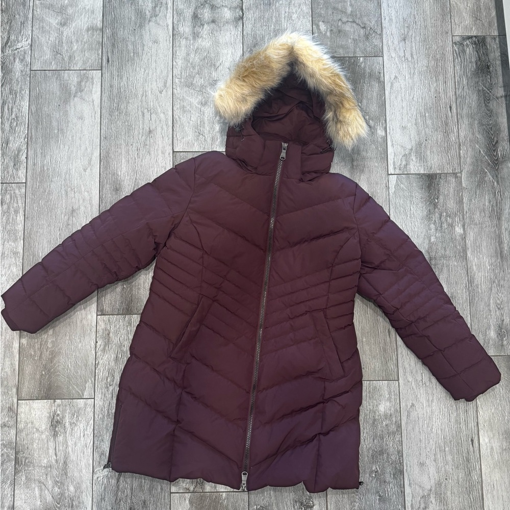 Pajar 1X Women’s Hooded Puffer Jacket with Faux Fur Trim